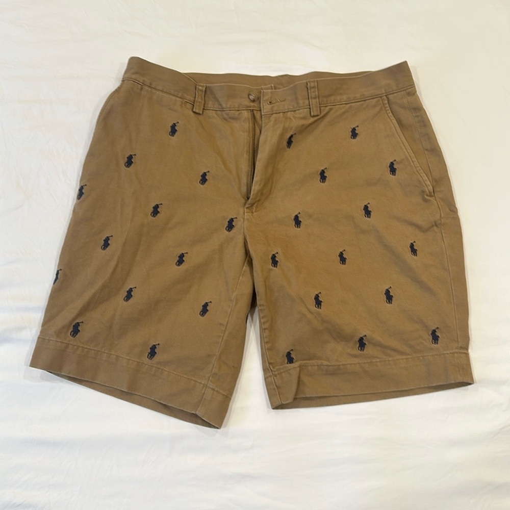 Polo Ralph Lauren Mens All Over Pony Classic Fit 9” Shorts, Size 33